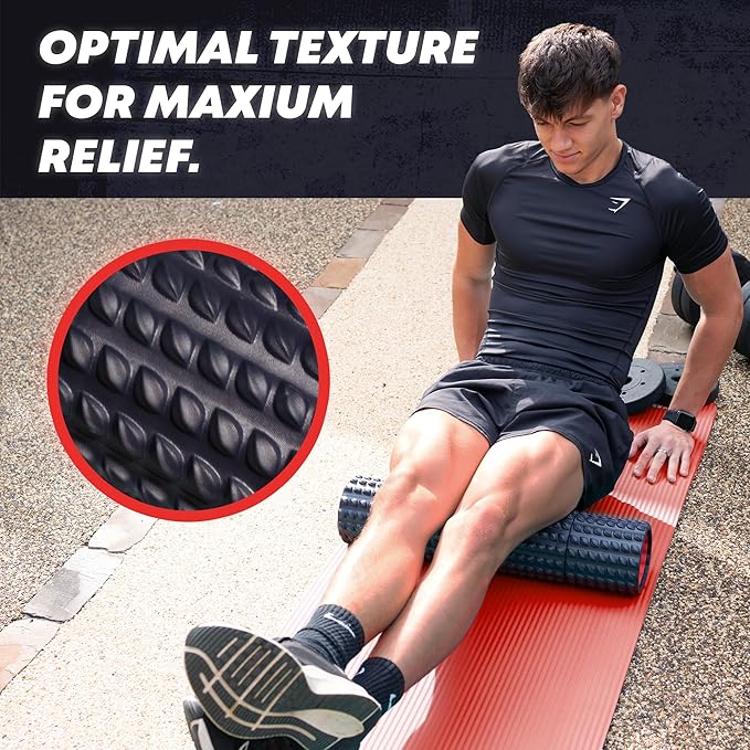 5-in-1 Long Foam Roller, 23" Long Back Roller for Physical Therapy with 5 Different Length Options