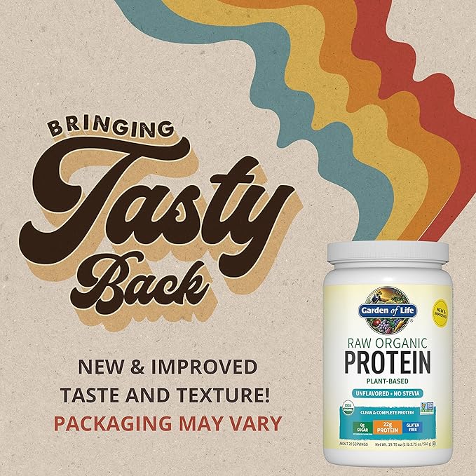 Garden of Life Organic Vegan Protein Powder, Plant Based & BCAAs, Organic Protein Powder with