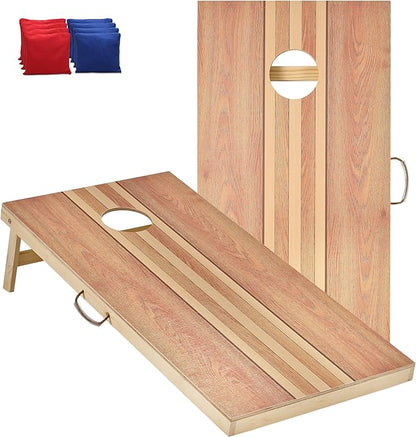 Cornhole Set 4'x2' Cornhole Board Sets with Bags Regulation Size, Corn Hole Games for Adults