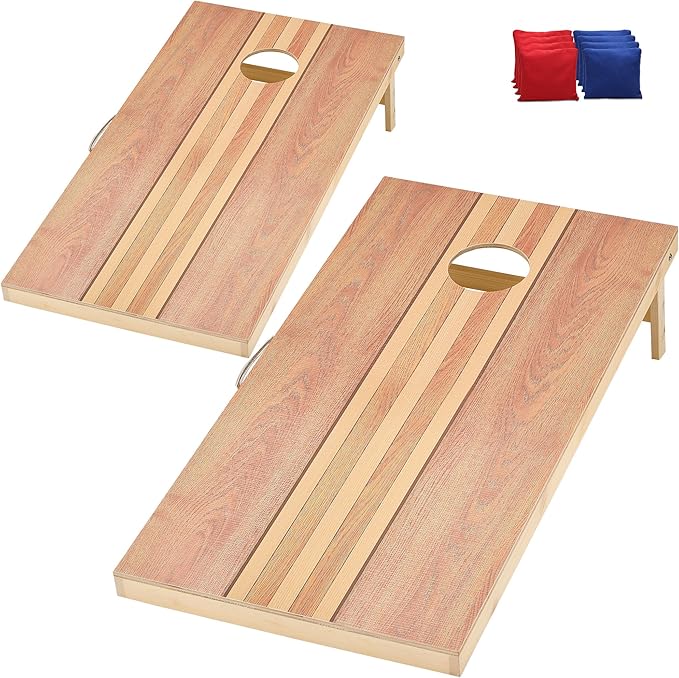 Cornhole Set 4'x2' Cornhole Board Sets with Bags Regulation Size, Corn Hole Games for Adults