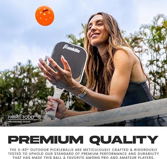 Franklin Sports X-40 Outdoor Pickleballs - Official Ball of USA Pickleball, APP Tour + US Open