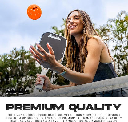 Franklin Sports X-40 Outdoor Pickleballs - Official Ball of USA Pickleball, APP Tour + US Open