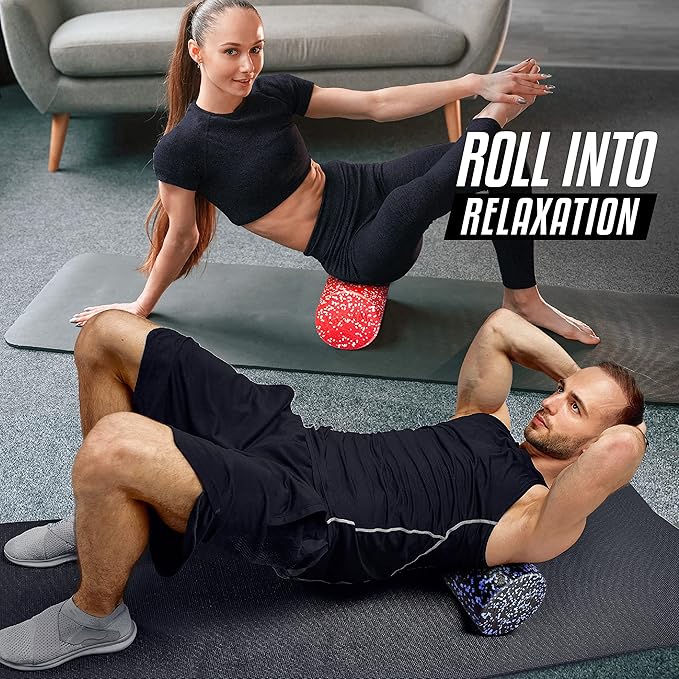Yes4All High-Density EPP Round Back Roller Foam, Exercise Foam Roller for Yoga, Pilates &