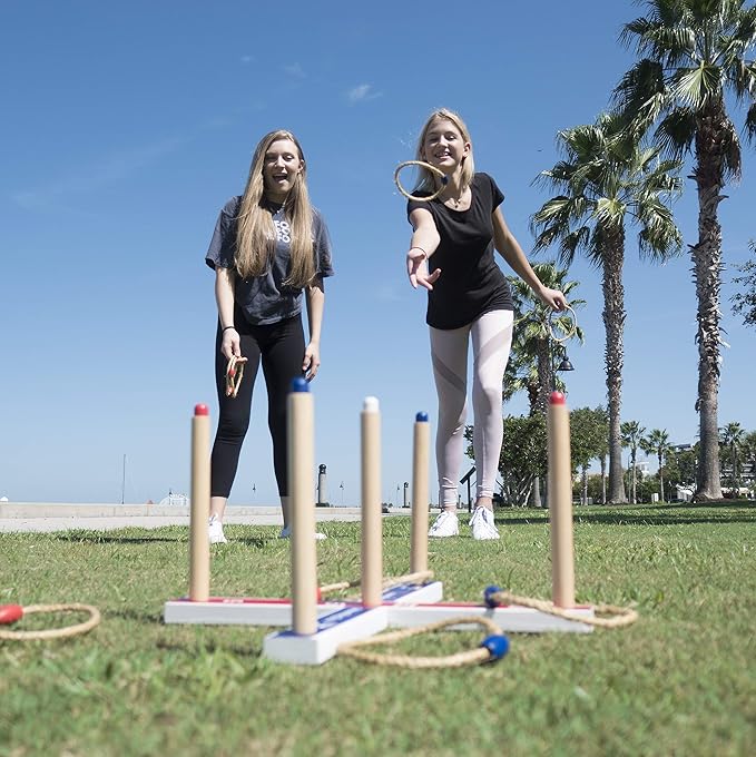 Ring Toss Game for Kids, Fun Ring Tossing Outdoor Game Set Carnival Games Set Indoor & Outdoor Game
