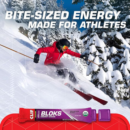 CLIF BLOKS - Mountain Berry Flavor - Energy Chews - Non-GMO - Plant Based - Fast Fuel for Cycling