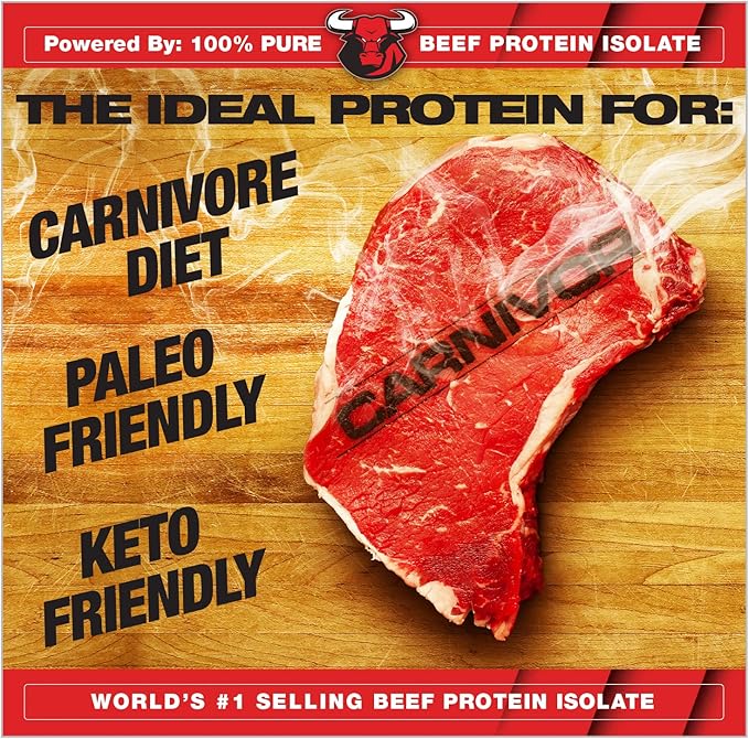 MuscleMeds Carnivor Bioengineered Beef Protein Isolate, Vanilla Caramel, 3.9 Pound