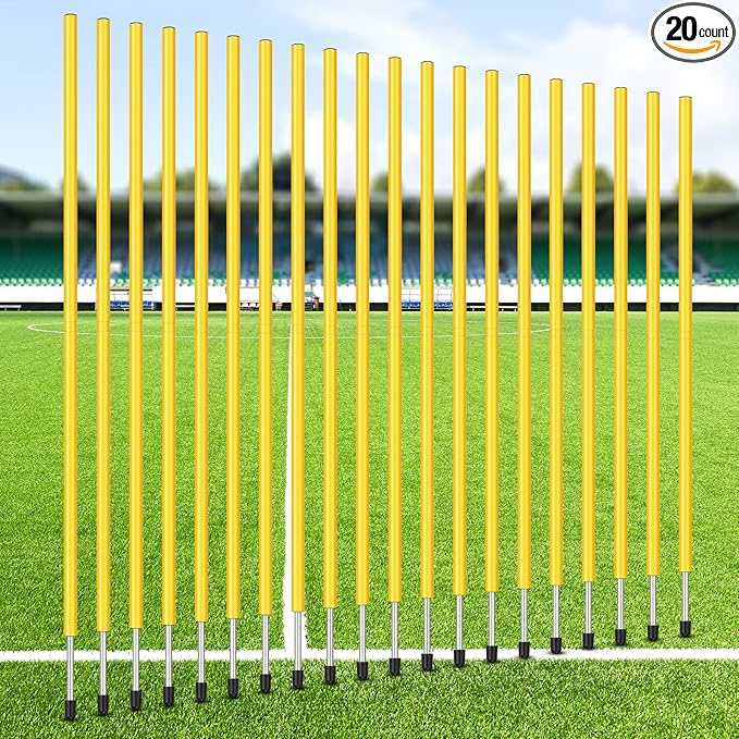 Blulu Training Agility Poles 5ft Forza Slalom Adjustable Soccer Training Poles Soccer Sticks