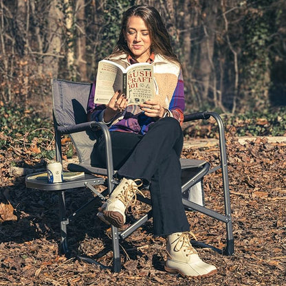OUTSIDER Portable Directors Camping Chair, Lightweight Folding Aluminum Outdoor Chair with Side