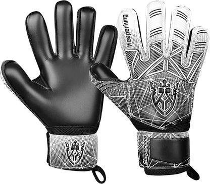 Soccer Goalie Goalkeeper Gloves for Kids Boys Youth & Adult,Latex Strong Grip Palms with Removable