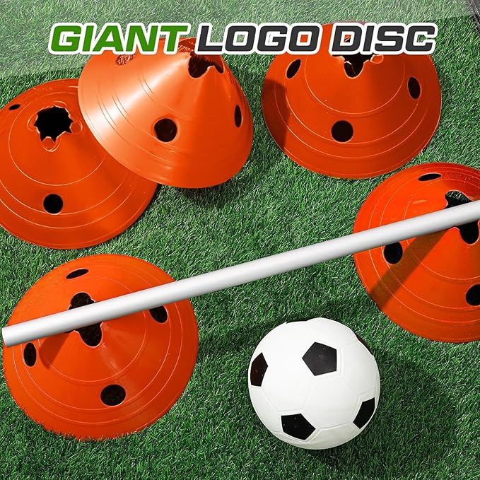 ShinyRelief Jumbo Disc Cones Jumbo Soccer Cones with Mesh Bag Giant Large Agility for Soccer