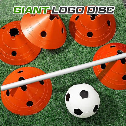 ShinyRelief Jumbo Disc Cones Jumbo Soccer Cones with Mesh Bag Giant Large Agility for Soccer