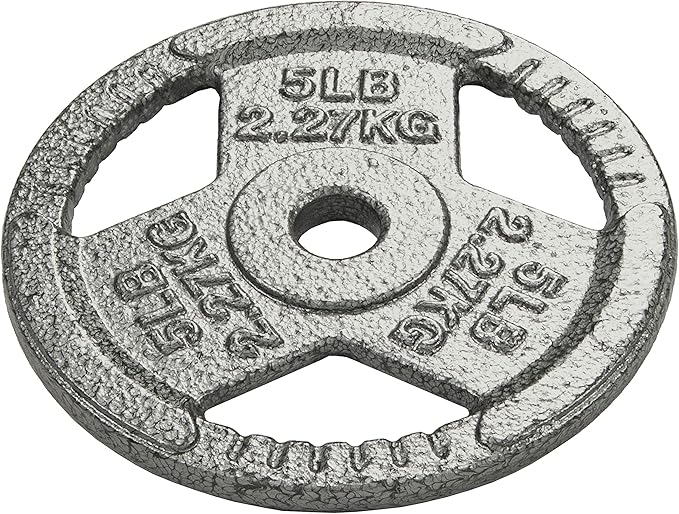 Olympic Cast Iron 2-Inch Weight Plate for Strength Training & Weightlifting, Multiple Weights