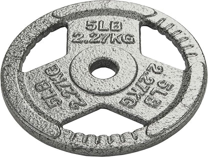 Olympic Cast Iron 2-Inch Weight Plate for Strength Training & Weightlifting, Multiple Weights
