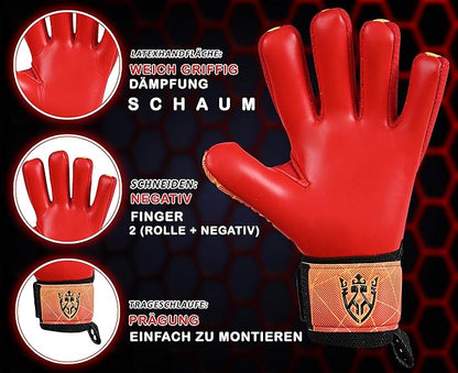 Soccer Goalie Goalkeeper Gloves for Kids Boys Youth & Adult,Latex Strong Grip Palms with Removable