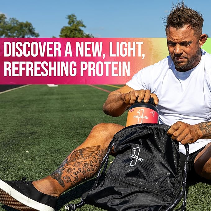 Rule 1 Clear Whey Isolate - 20g All-whey Isolate Protein, Over 9g EAAs, 300mg of Electrolyte