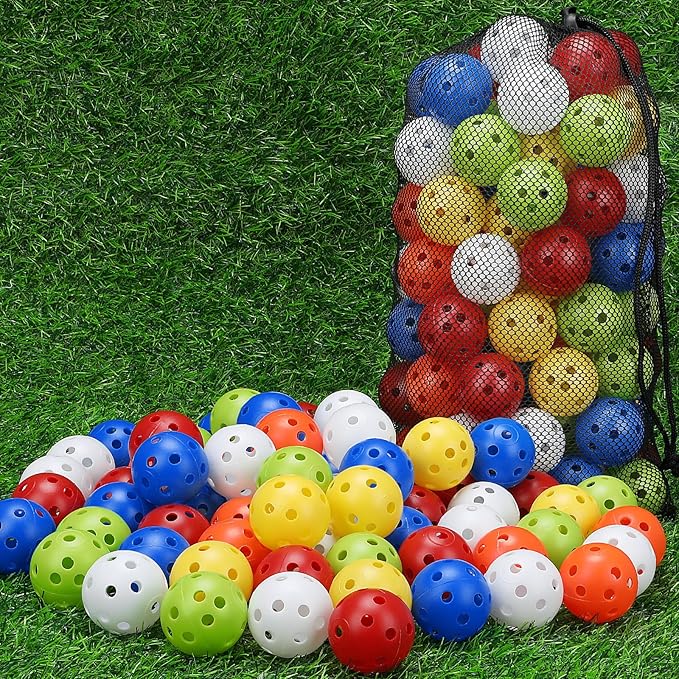 Coopay 72/150/300 Pack Practice Golf Balls, 42mm Plastic Golf Training Balls with a Drawstring Bag