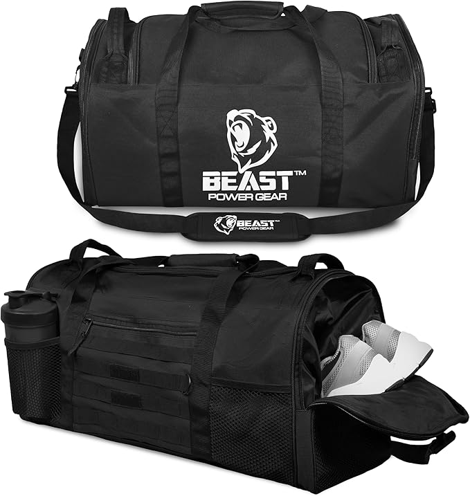 Duffle Gym Bag for Men & Women – Large Duffel Athletic Gym Boxing Bag with Shoes Compartment, Wet