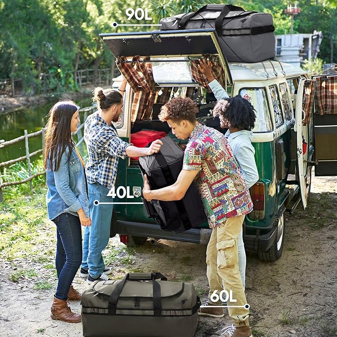 Haimont Water Resistant Backpack Duffle Heavy Duty Convertible Duffle Bag with Backpack Straps for