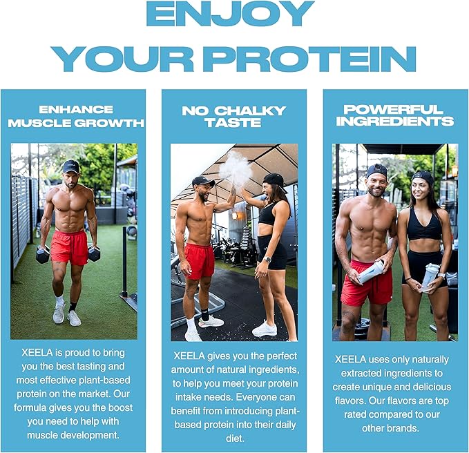 XEELA Plant Based Vegan Protein Powder - Independently Tested - 25g High Protein, Pea Protein for