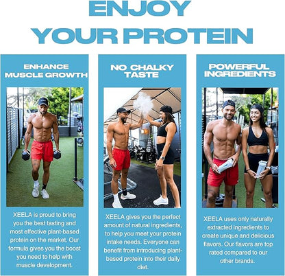 XEELA Plant Based Vegan Protein Powder - Independently Tested - 25g High Protein, Pea Protein for