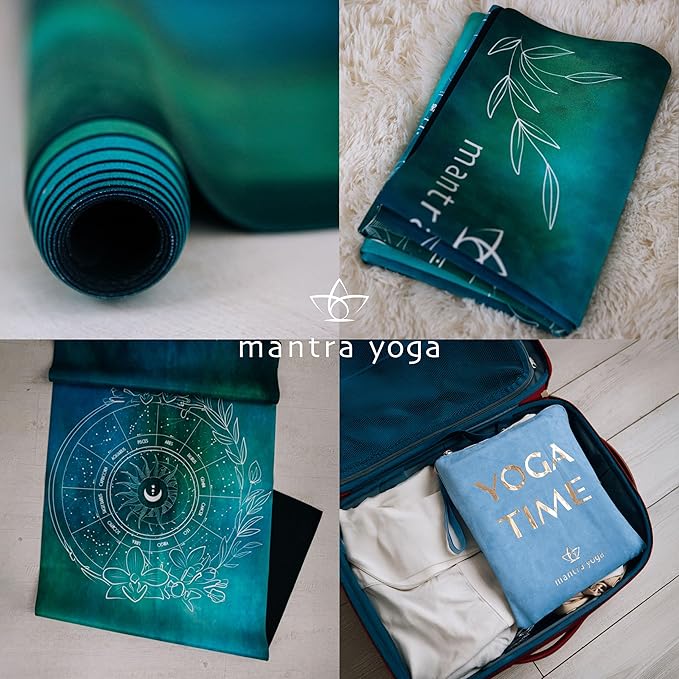 Mantra Yoga Travel PRO 1.5mm - Foldable Fitness & Exercise Mat with Bag | Lightweight, Compact &