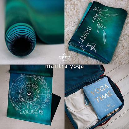 Mantra Yoga Travel PRO 1.5mm - Foldable Fitness & Exercise Mat with Bag | Lightweight, Compact &