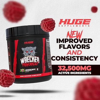Wrecked Pre Workout, Advanced Formula, Boosts Energy, Focus, Pumps & Performance, 10g L-Citrulline