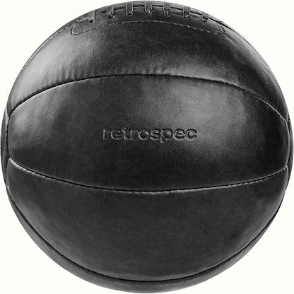 Core Weighted Medicine Ball 4, 6, 8, 10, 12, 14, 16, 20, 25, 30 lbs, Soft Touch Vegan Leather with