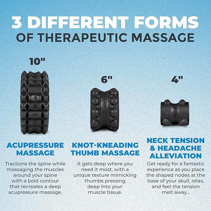 Chirp Wheel XR 3-Pack - 10??Acupressure, 6??Knot-Kneading Thumb, 4??Neck & Headache Relief, High