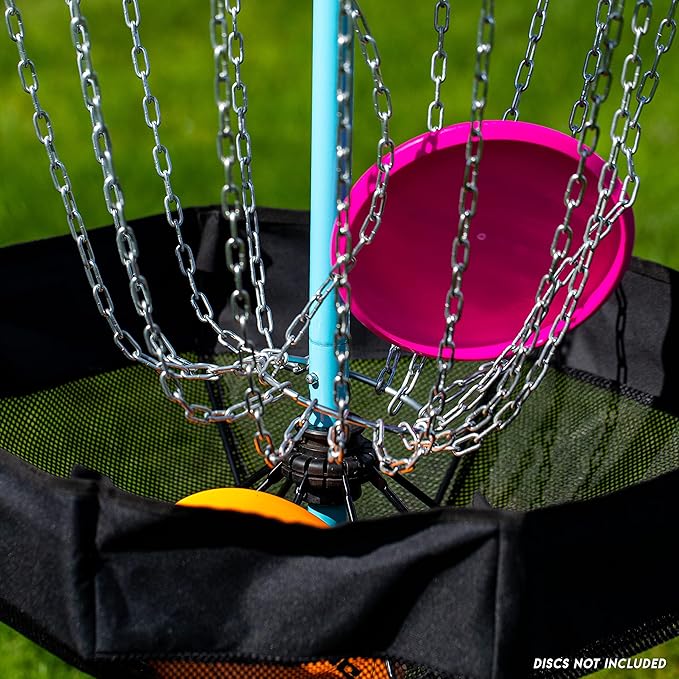 Franklin Sports Disc Golf Baskets - Portable Disc Golf Target with Chains Included - Disc Golf