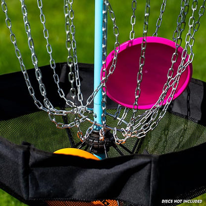 Franklin Sports Disc Golf Baskets - Portable Disc Golf Target with Chains Included - Disc Golf