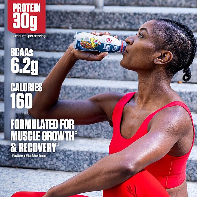 Dymatize Performance Protein Shake, Fruity Pebbles, 30g of Protein, 6.2g BCAA for Muscle Recovery