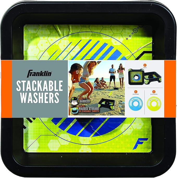 Franklin Sports Washer Toss Game Set - Outdoor Washers Set with Targets + Washers - Perfect for