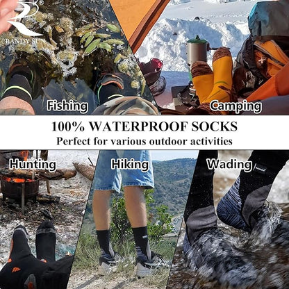RANDY SUN Waterproof Skiing Socks, [SGS Certified] Unisex Knee High Breathable Hiking Trekking Sock