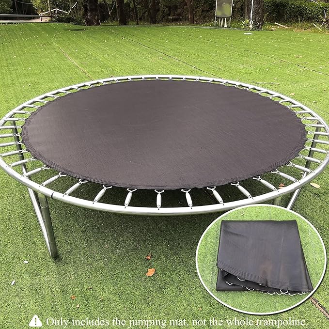 Trampoline Mat, Fits 8FT Frame, with 42/48 V-Rings and Spring Tool, Replacement Jumping Mat