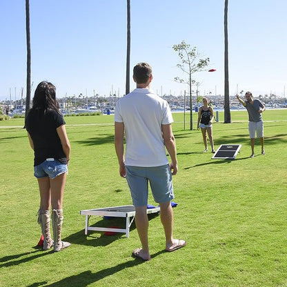 GoSports 4 x 2 ft Aluminum Cornhole Game Sets – Choose LED Lights or Standard - Set Includes 2