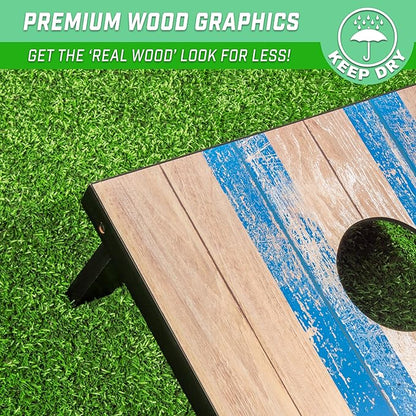 GoSports Portable Cornhole Sets, 8 Styles – Choose 4 x 2 ft or 3 x 2 ft - Boards Include 8 Bean