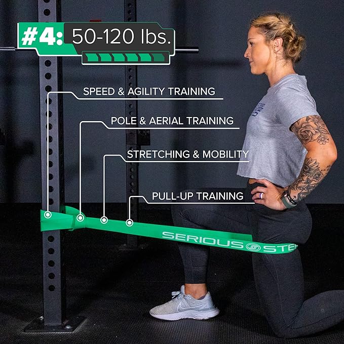 Serious Steel 41" Assisted Pull-up Band, Heavy Duty Resistance Band Sets, Stretching, Powerlifting