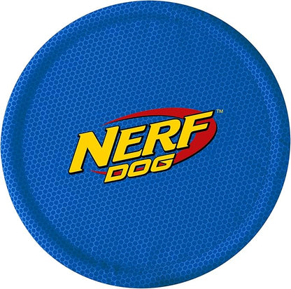 Nerf Dog Nylon Flyer Dog Toy, Flying Disc, Lightweight, Durable and Water Resistant, Great for
