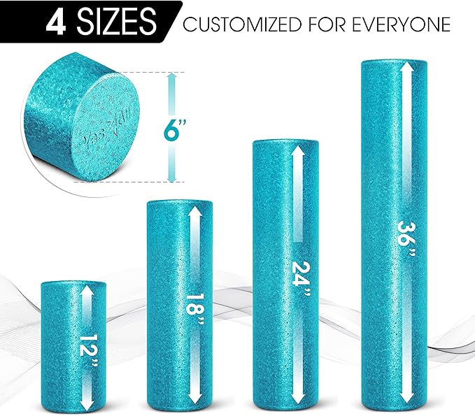 Yes4All High-Density EPP Round Back Roller Foam, Exercise Foam Roller for Yoga, Pilates &