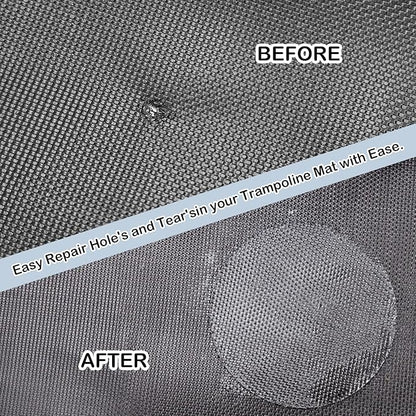Trampoline Patch Repair Kit 4 inch Circle On Patches | Repair Trampoline Mat Tear or Hole in a