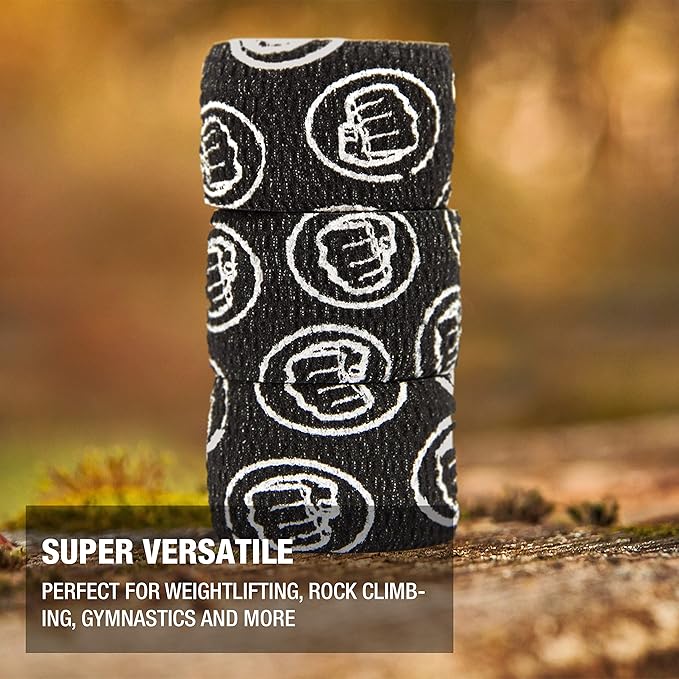 WOD Nation Flexible Hook-Grip Athletic Tape – Easy-Tear, Sweat-Proof Thumb & Finger Strips for
