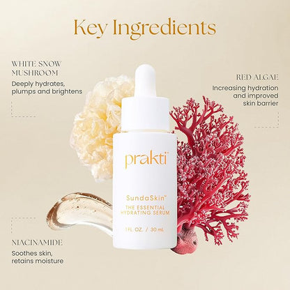 Prakti SundaSkin Essential Hydrating Serum, Firms, Smooths & Evens Skin Tone with Niacinamide &