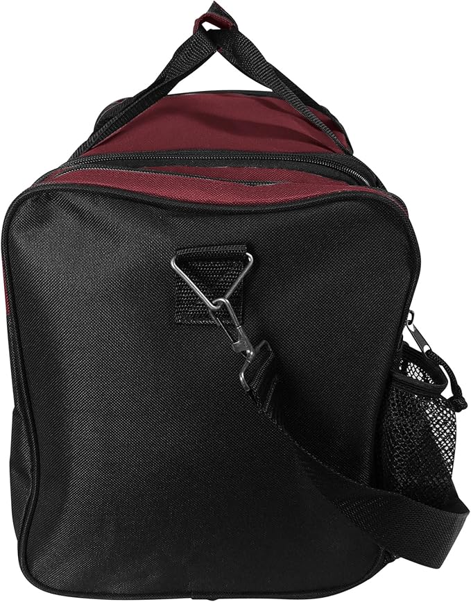 DALIX 17" Duffle Bag Dual Front Mesh Pockets (Black Gold Gray Dark Green Navy Blue Maroon Royal