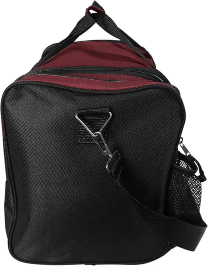 DALIX 17" Duffle Bag Dual Front Mesh Pockets (Black Gold Gray Dark Green Navy Blue Maroon Royal