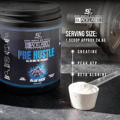 BLACKLABEL Supplements PRE Hustle V3 Pre-Workout Powder ??NSF Certified for Sport ??Energy
