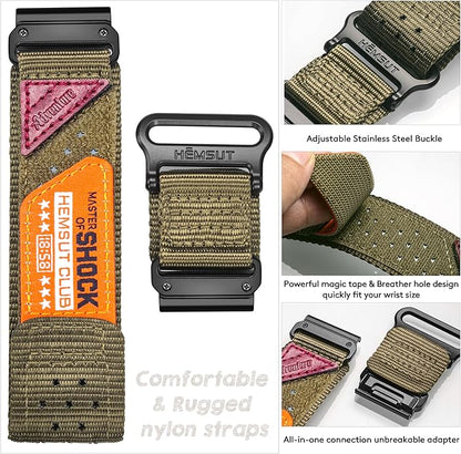Rugged Nylon Sports Strap With Woven Loop Design, Compatible With Venu 2, 3, Plus, Sq, Sq 2, Music
