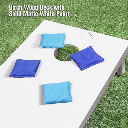 GoSports 4 ft x 2 ft Regulation Size Wooden Cornhole Boards Set - Includes Carrying Case and Over