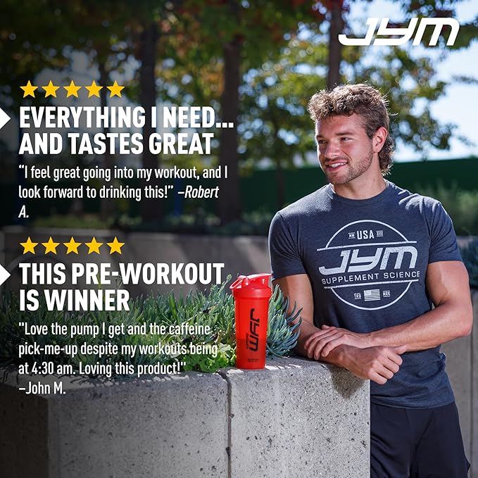 JYM Supplement Science Pre JYM Pineapple Strawberry Pre Workout Powder for Men & Women, BCAAs