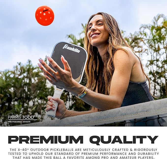 Franklin Sports X-40 Outdoor Pickleballs - Official Ball of USA Pickleball, APP Tour + US Open